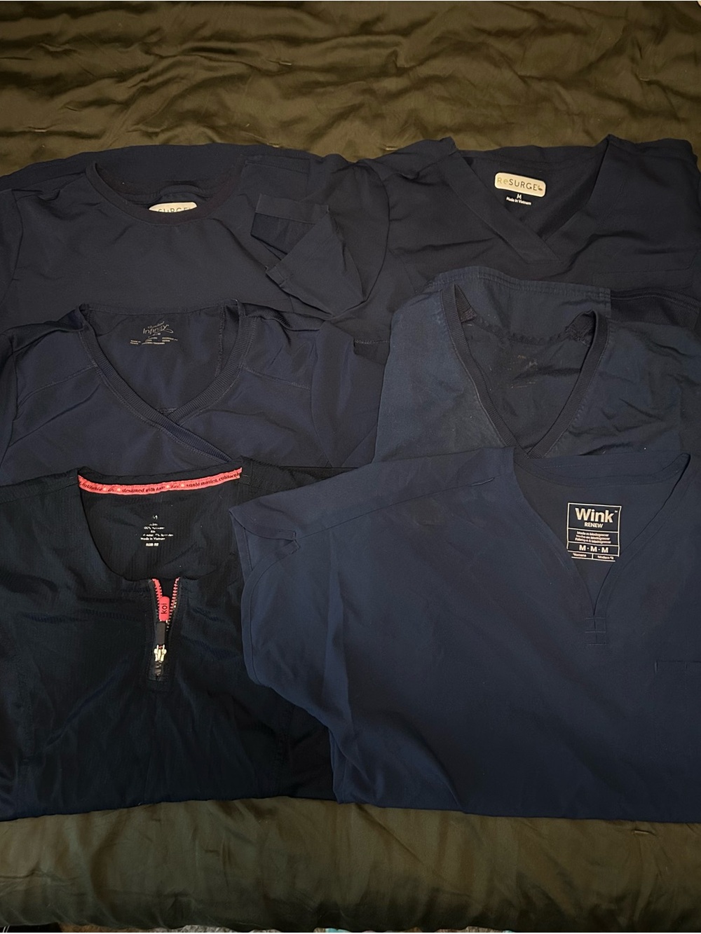 Navy Scrub Tops - Mixed